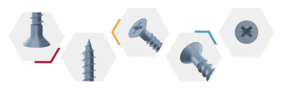 Countersunk Chipboard Screws details